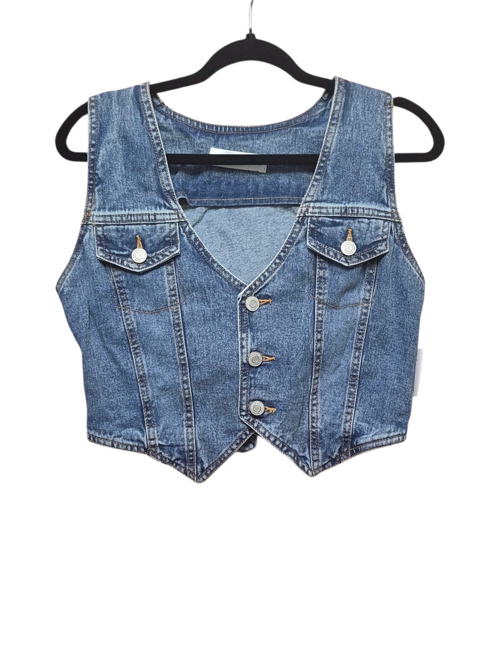 Bluenotes Blue Denim Vest - Casual Sleeveless Jean Vest